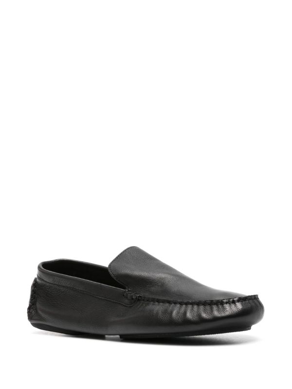 The Row Black Lucca Leather Loafers | Browns Loafers