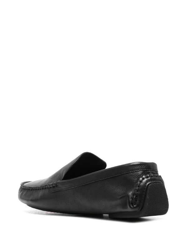 The Row Black Lucca Leather Loafers | Browns Loafers