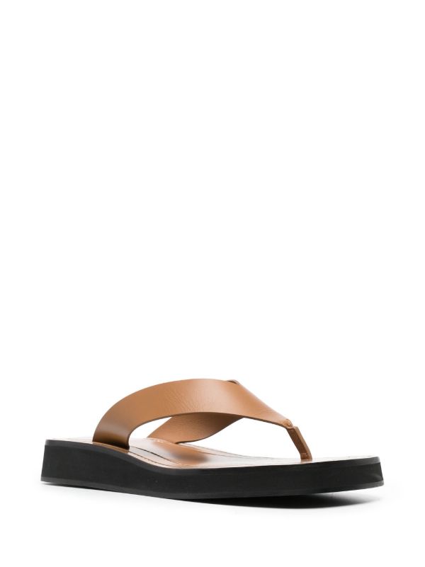 The Row Brown Ginza Leather Platform Sandals | Browns Sandals