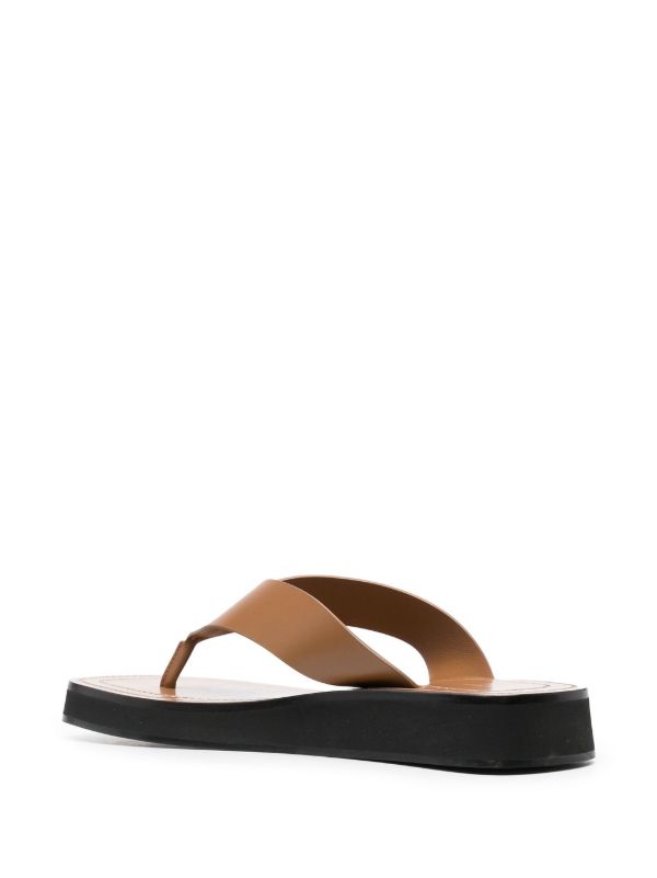The Row Brown Ginza Leather Platform Sandals | Browns Sandals