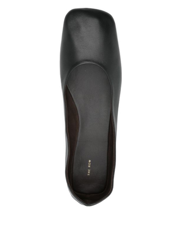 The Row Leather Ballet Flats | Browns Ballerina Shoes