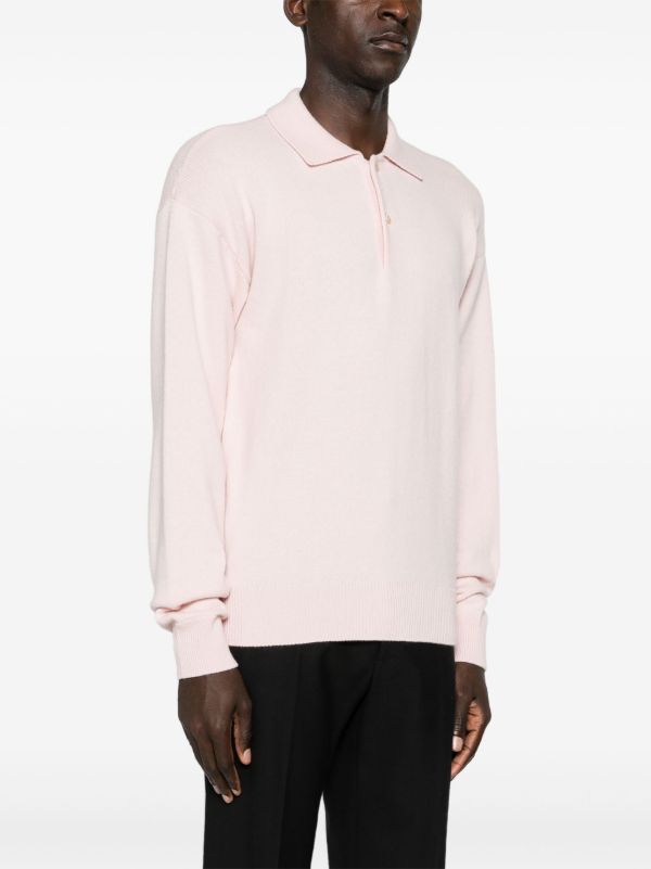 The Row Pink Joyce Knitted Polo Shirt | Browns Polo Shirts