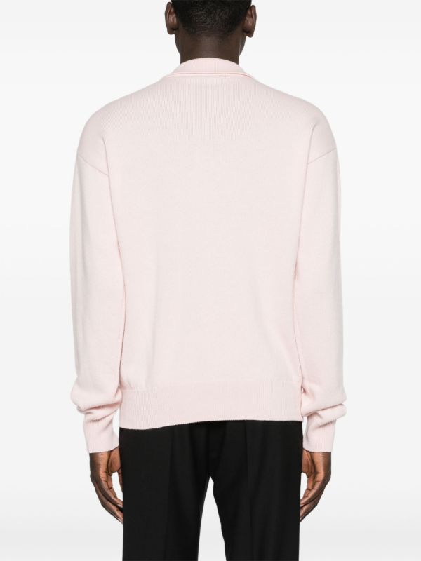 The Row Pink Joyce Knitted Polo Shirt | Browns Polo Shirts