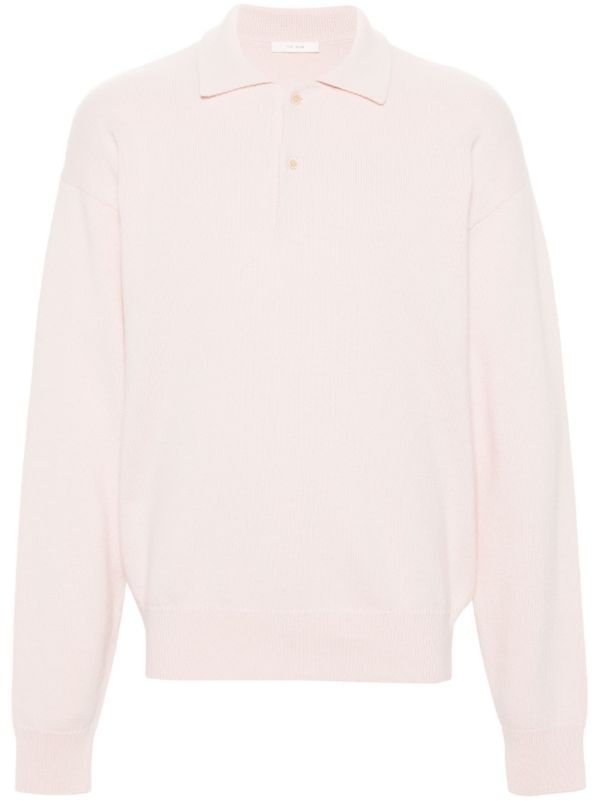 The Row Pink Joyce Knitted Polo Shirt | Browns Polo Shirts