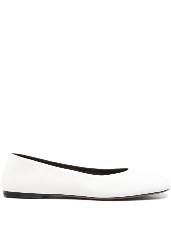 The Row square toe ballet flats | Browns Ballerina Shoes