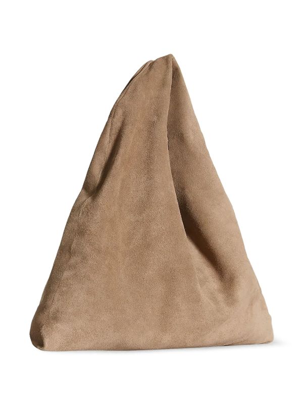 The Row Suede Triangular Tote Bag | Browns Tote Bags