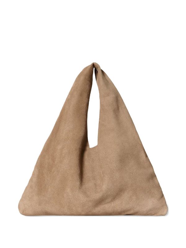 The Row Suede Triangular Tote Bag | Browns Tote Bags