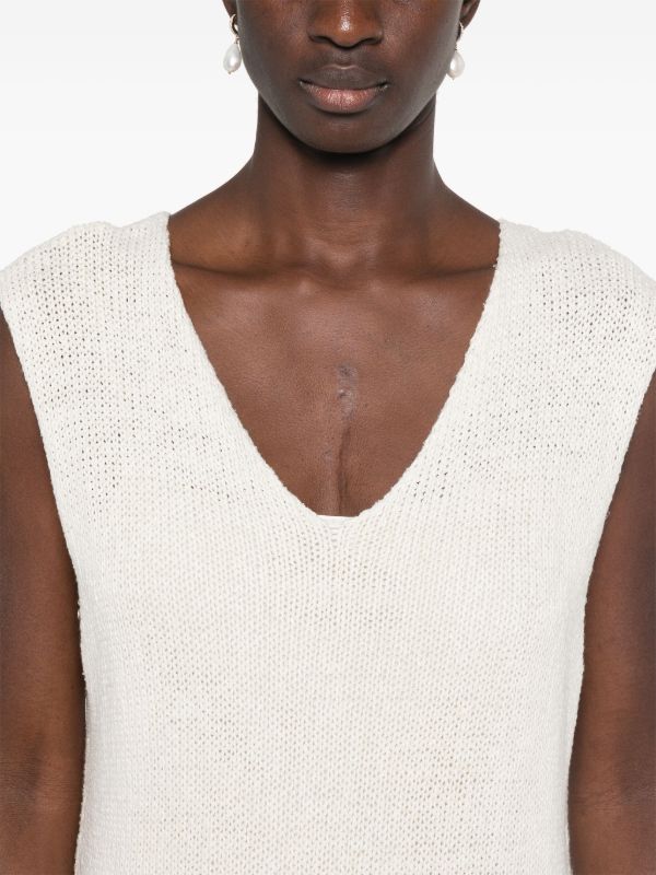 The Row White Folosa V-neck Midi Dress | Browns Day Dresses