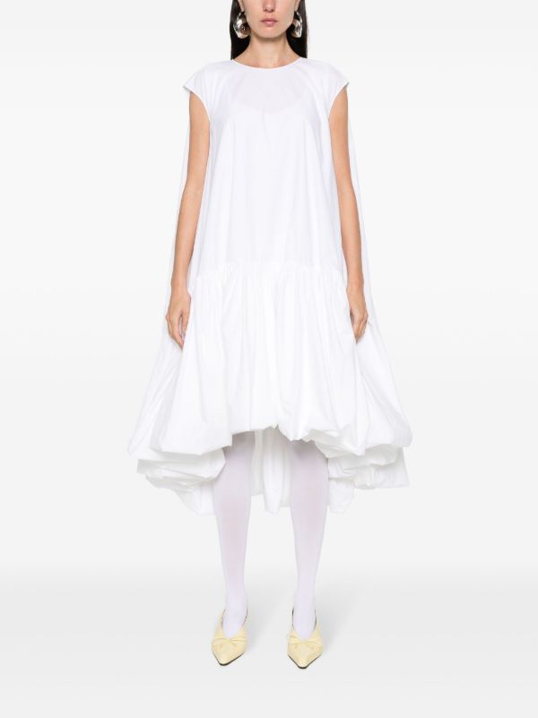 The Row White Tadao Ruffled Poplin Dress | Browns Day Dresses