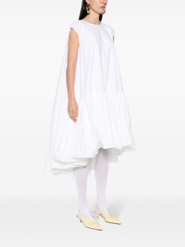 The Row White Tadao Ruffled Poplin Dress | Browns Day Dresses