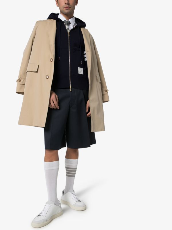 Thom Browne 4-bar Sleeve Zip-up Hoodie | Browns Hoodies