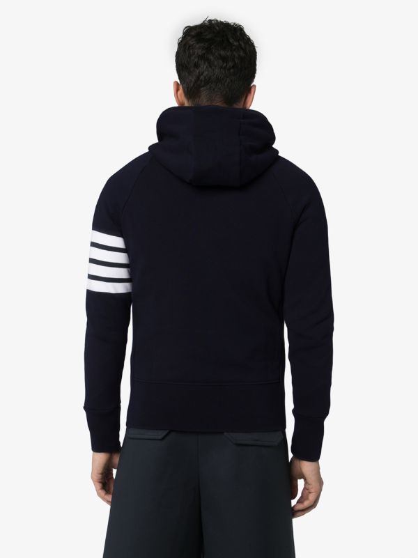 Thom Browne 4-bar Sleeve Zip-up Hoodie | Browns Hoodies