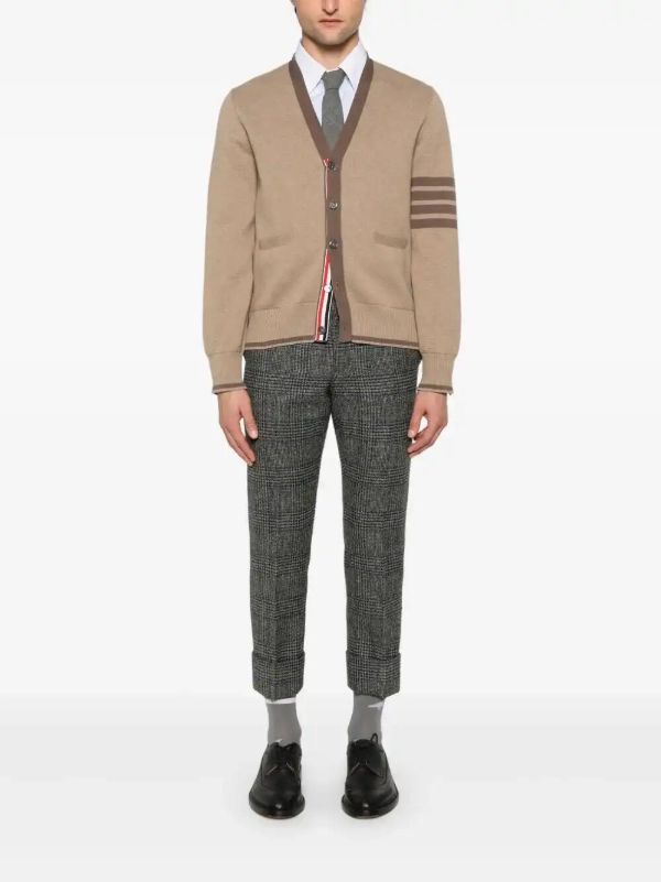 Thom Browne 4-Bar Stripe Cotton Cardigan | Browns Cardigans