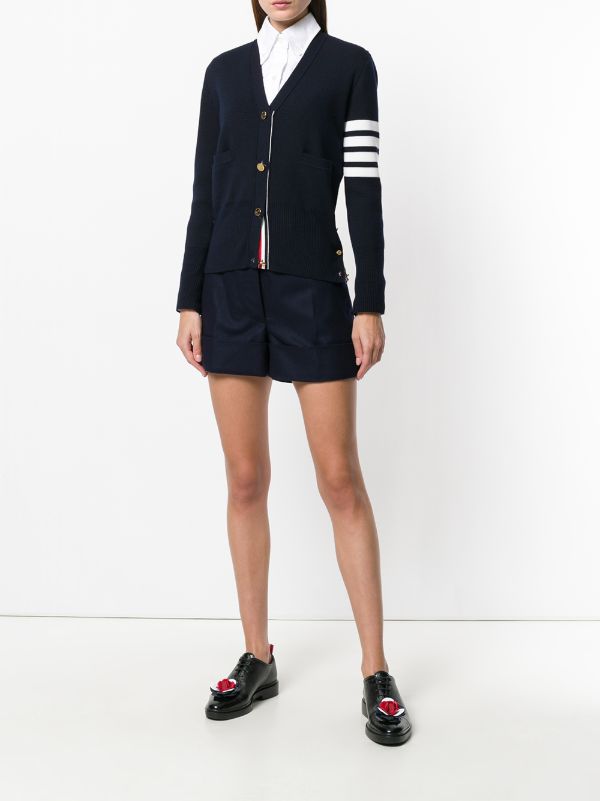 Thom Browne 4-bar Stripe Merino Wool Cardigan | Browns Cardigans