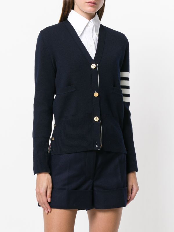 Thom Browne 4-bar Stripe Merino Wool Cardigan | Browns Cardigans