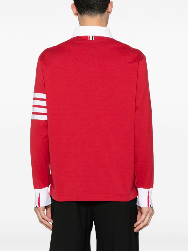 Thom Browne 4-Bar Stripe Polo Shirt | Browns Polo Shirts