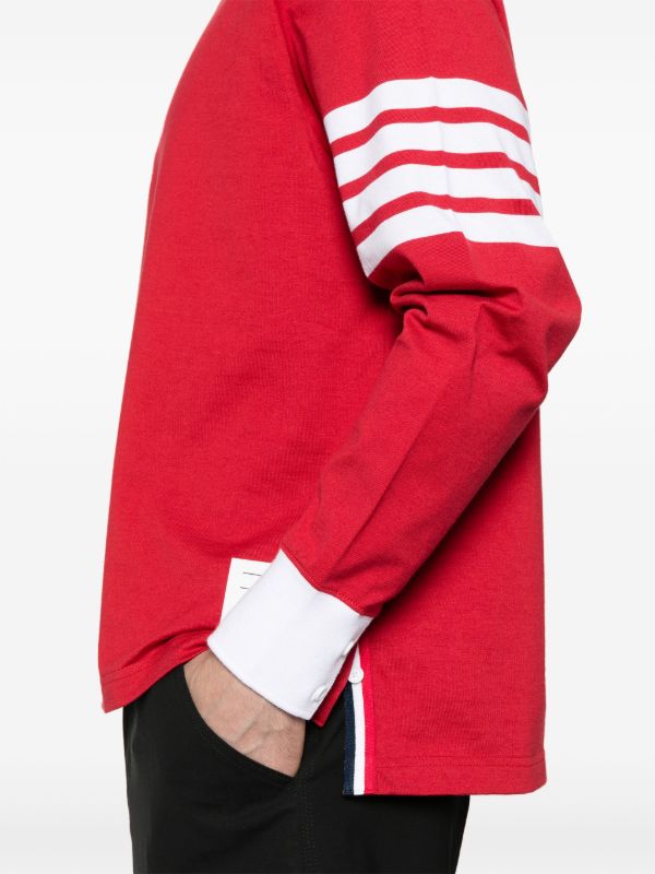 Thom Browne 4-Bar Stripe Polo Shirt | Browns Polo Shirts