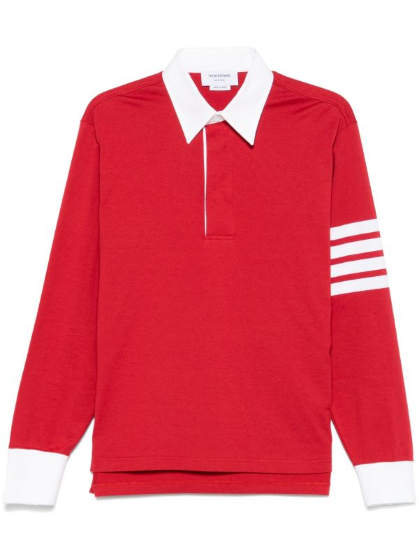 Thom Browne 4-Bar Stripe Polo Shirt | Browns Polo Shirts