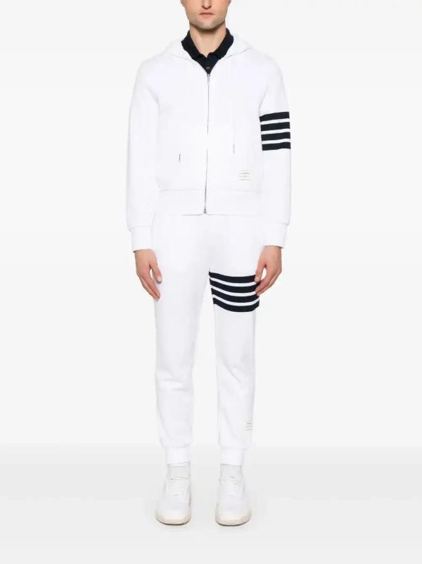Thom Browne 4-Bar Stripe Zip-up Hoodie | Browns Hoodies