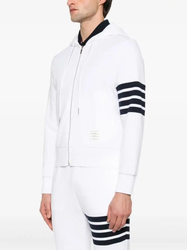 Thom Browne 4-Bar Stripe Zip-up Hoodie | Browns Hoodies