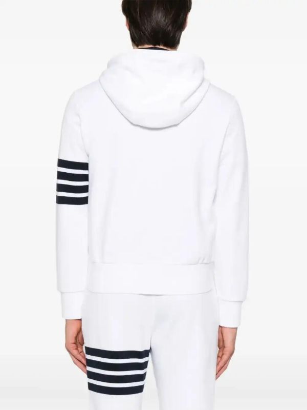 Thom Browne 4-Bar Stripe Zip-up Hoodie | Browns Hoodies