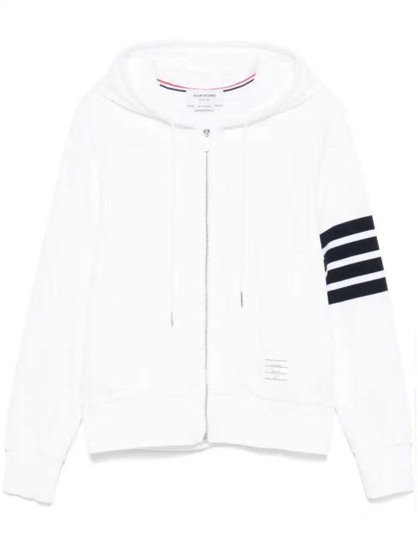 Thom Browne 4-Bar stripe zip-up hoodie | Browns Hoodies