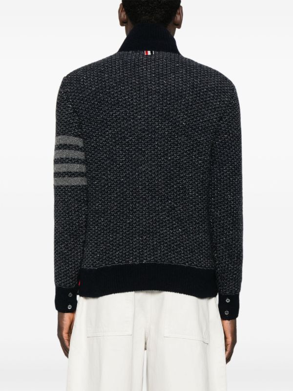 Thom Browne 4-Bar Tweed Sweater | Browns Knitted Sweaters