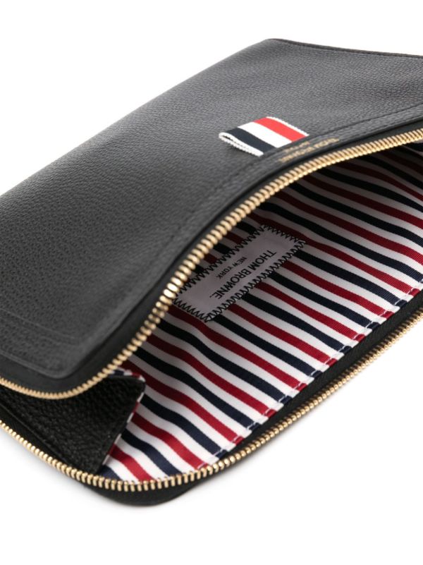 Thom Browne Black RWB Leather Wallet | Browns Wallets & Billfolds