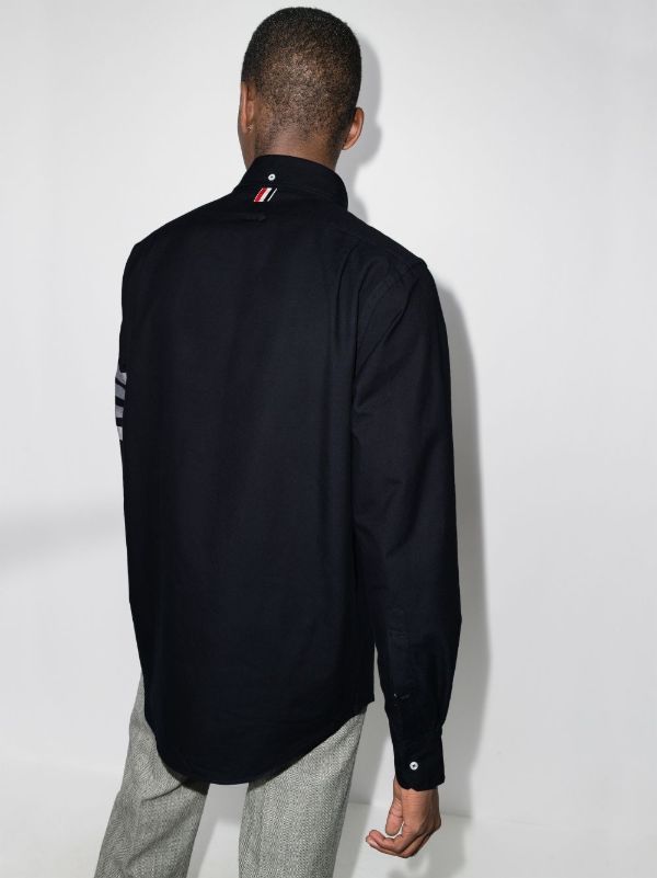Thom Browne Blue 4-bar Stripe Cotton Shirt | Browns Shirts