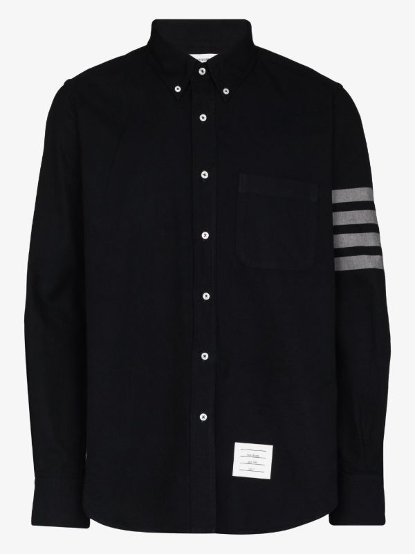 Thom Browne blue 4-bar stripe cotton shirt | Browns Shirts