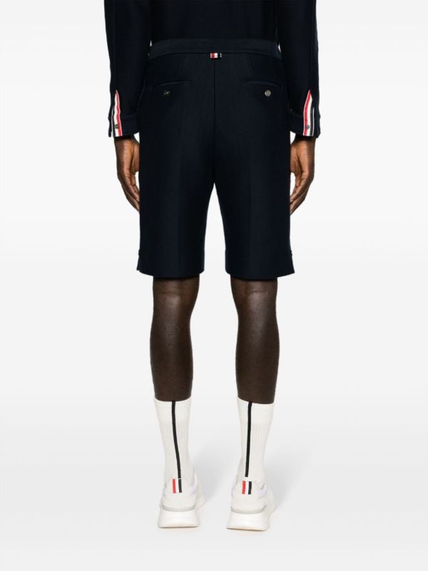 Thom Browne Blue RWB Stripe Cotton Shorts | Browns Bermuda Shorts