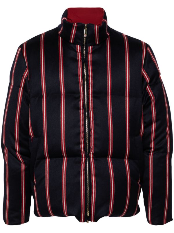 Thom Browne Blue Striped Puffer Jacket | Browns Down Jackets