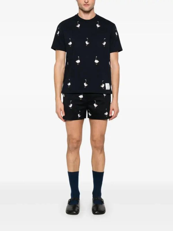 Thom Browne Embroidered-motif T-shirt | Browns T-Shirts