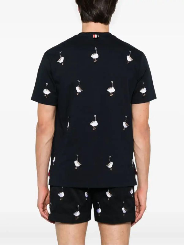 Thom Browne Embroidered-motif T-shirt | Browns T-Shirts
