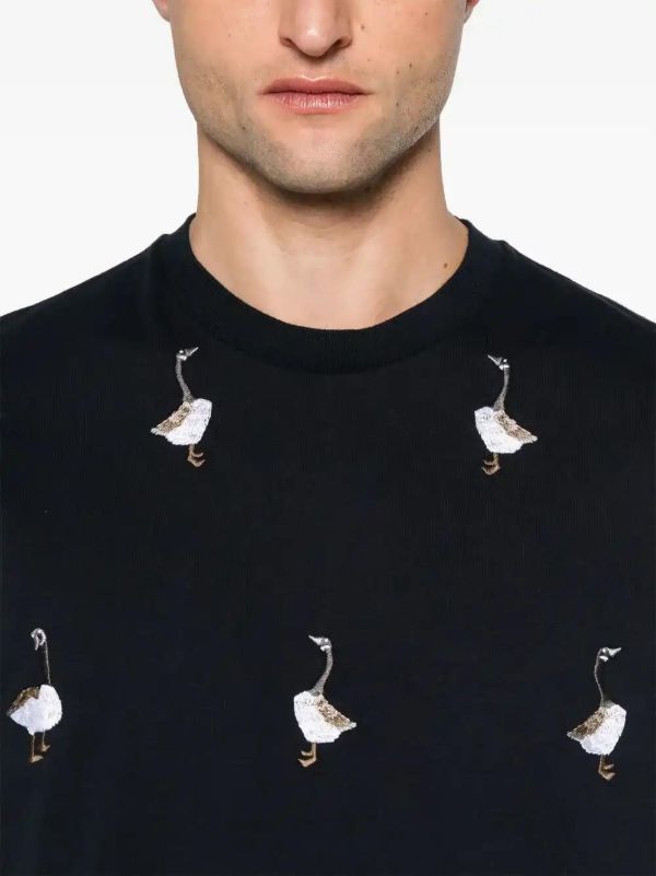 Thom Browne Embroidered-motif T-shirt | Browns T-Shirts