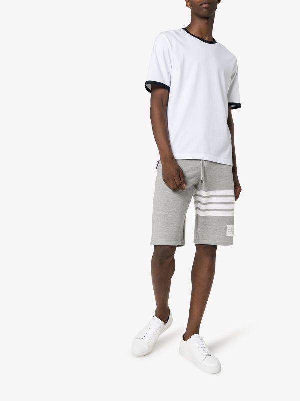 Thom Browne Grey 4-Bar Stripe Track Pants | Browns Drop-Crotch Shorts