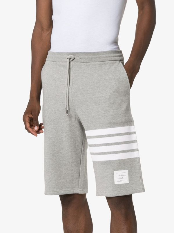 Thom Browne Grey 4-Bar Stripe Track Pants | Browns Drop-Crotch Shorts