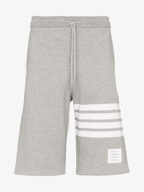 Thom Browne grey 4-Bar stripe track pants | Browns Drop-Crotch Shorts