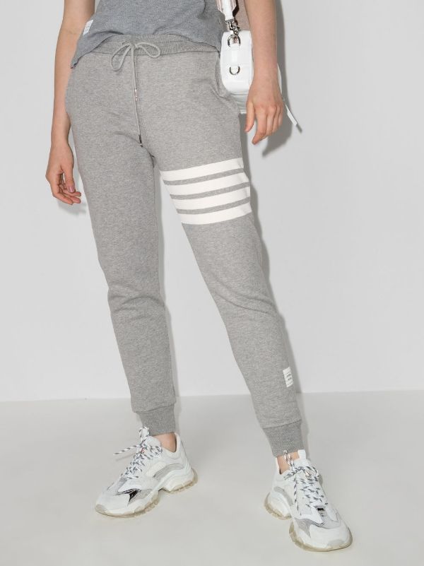 Thom Browne Grey 4-bar Stripe Track Pants | Browns Sweatpants
