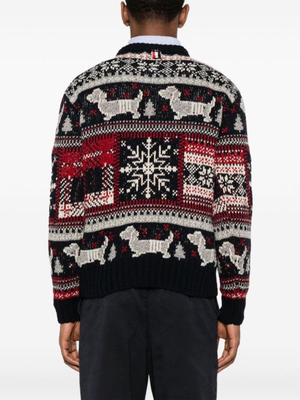 Thom Browne Holiday Hector Sweater | Browns Knitted Sweaters