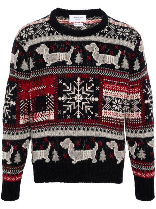 Thom Browne Holiday Hector Sweater | Browns Knitted Sweaters