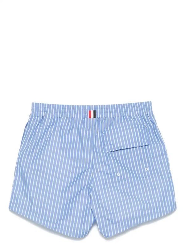 Thom Browne Pinstriped Swim Shorts | Browns Swim & Board Shorts