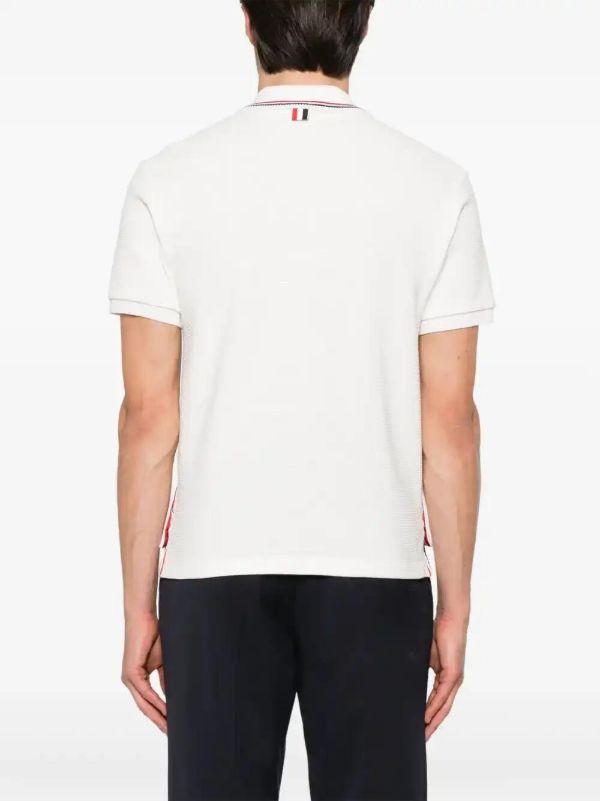 Thom Browne RWB Stripe-detail Polo Shirt | Browns Polo Shirts