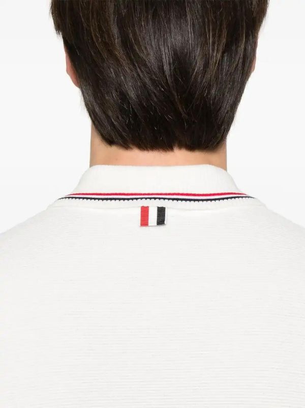 Thom Browne RWB Stripe-detail Polo Shirt | Browns Polo Shirts
