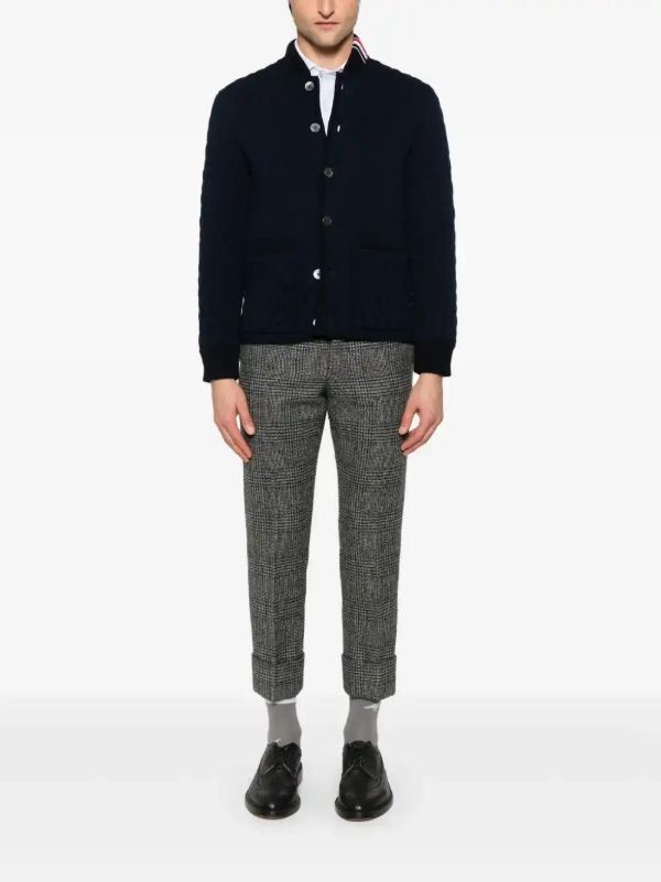 Thom Browne RWB Stripe-detail Quilted Jacket