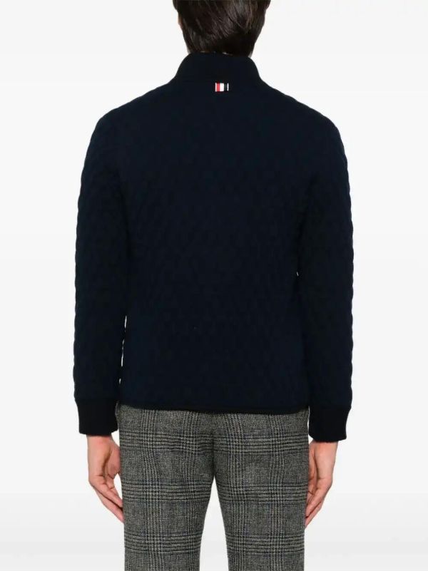 Thom Browne RWB Stripe-detail Quilted Jacket