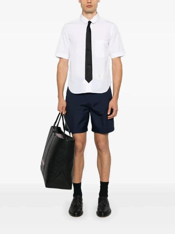 Thom Browne RWB-Tab Chino Shorts | Browns Khaki Shorts