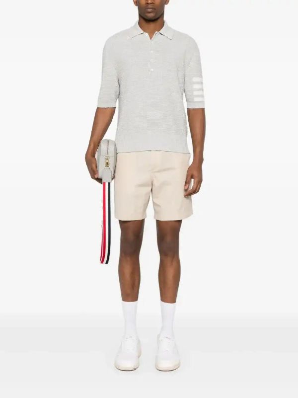 Thom Browne RWB-Tab Chino Shorts | Browns Khaki Shorts