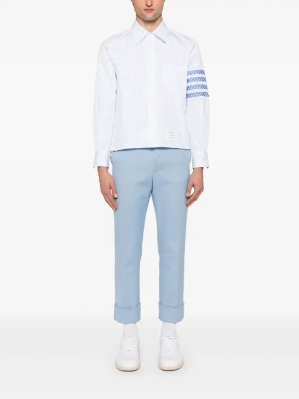 Thom Browne Striped 4-bar Shirt | Browns Shirts