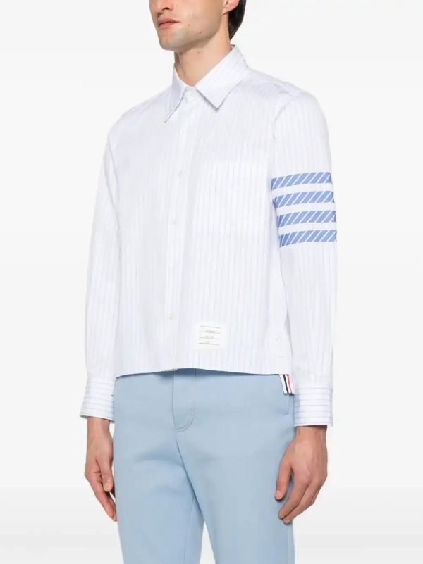 Thom Browne Striped 4-bar Shirt | Browns Shirts